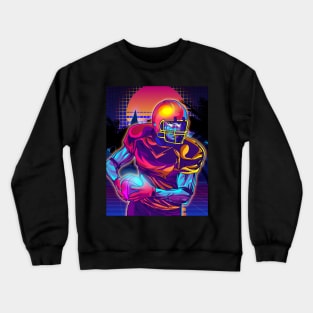 American Football Player Vaporwave 80s Crewneck Sweatshirt